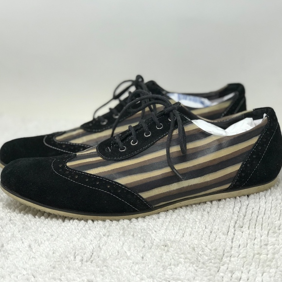 LACOSTE LOAFERS Oxfords Suede Wingtips Lace up 9 - Picture 2 of 8